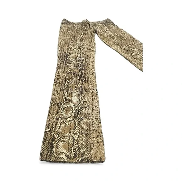 Tory Burch Brown Snakeskin Super Skinny Pants - Picture 3 of 8